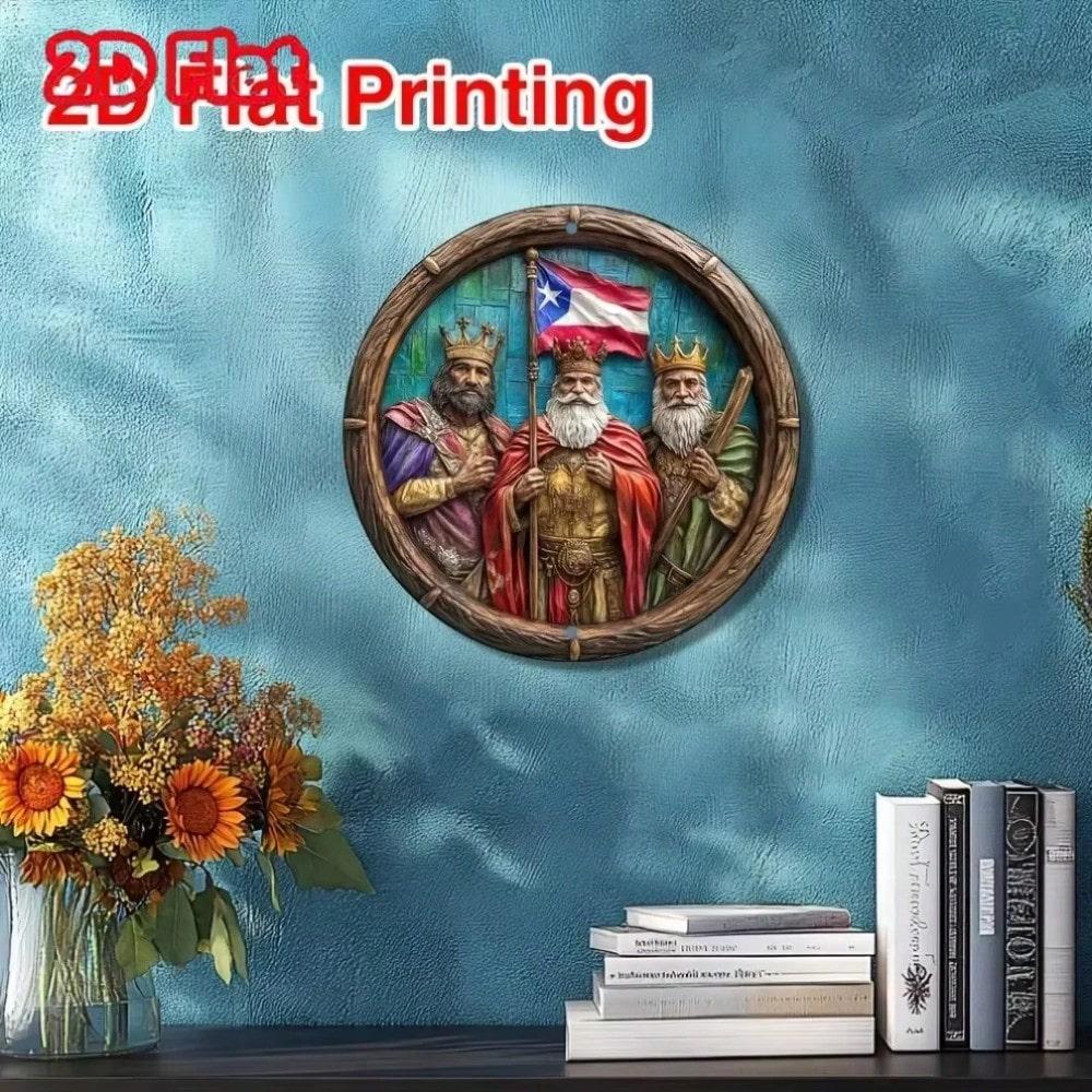 Aluminum Wall Art Three Wise Men Home Office Decor Unique Gift