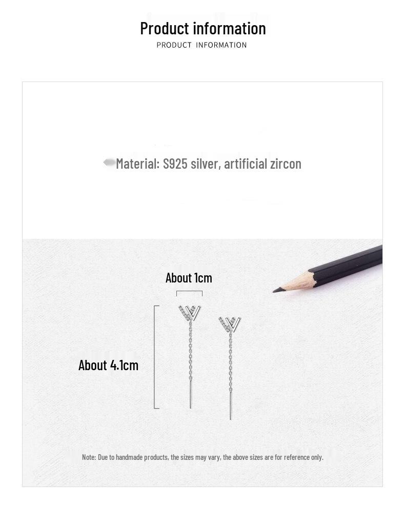 Boucles d'oreilles Banyan Tree Argent S925 'W' pour femmes - Design de niche élégant Tendance 2022