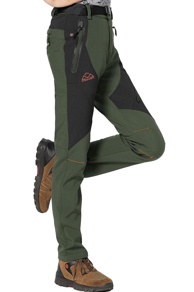 TBMPOY Trekking Warm Work Pants for and Size L Women's Pants, Autumn/Winter, Fleece-Lined, Windproof, Water-Repellent, Thick, Camping, Fishing,
