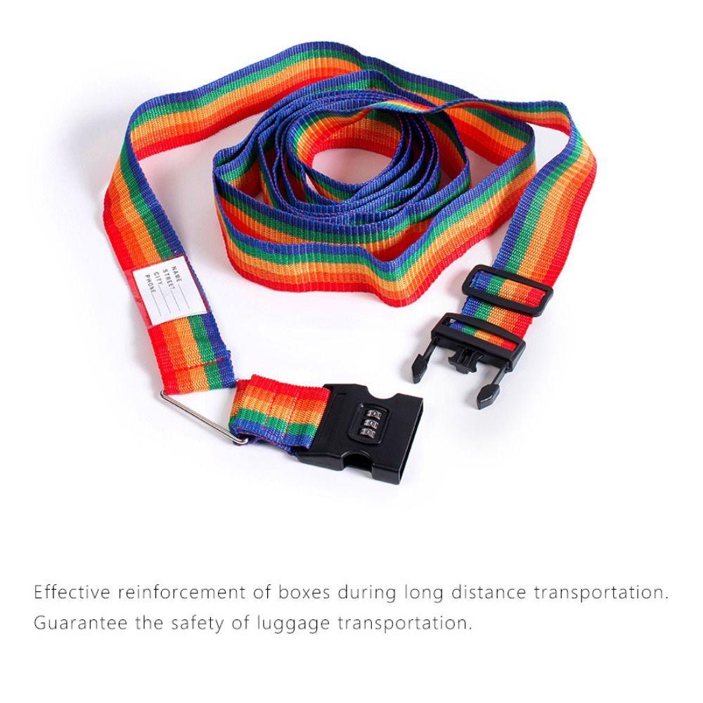 Password Lock Luggage Buckle Strap Name Sticker Anti-lost Travel Suitcase Accessories Durable Adjustable Baggage Belts