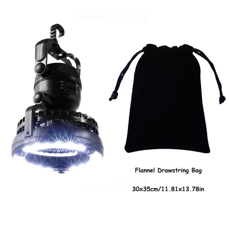 18 LED Fans Portable Camping Lantern with Ceiling Fan 2 IN 1 for Outdoor Hiking Fishing Outages and Emergencies Tent