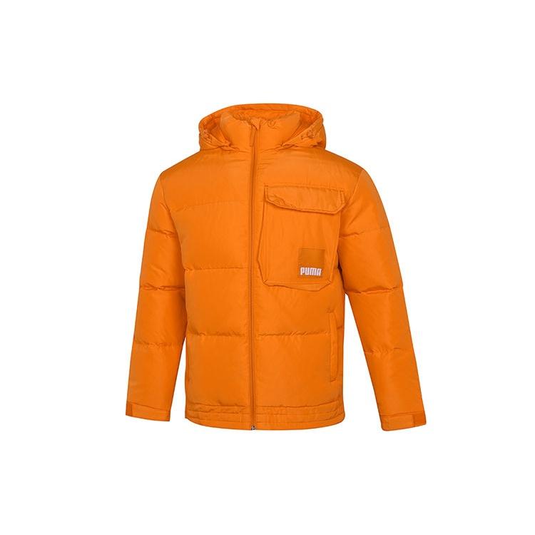 PUMA Hoodie Loose Down Jacket Orange Men s 532915-29 XL