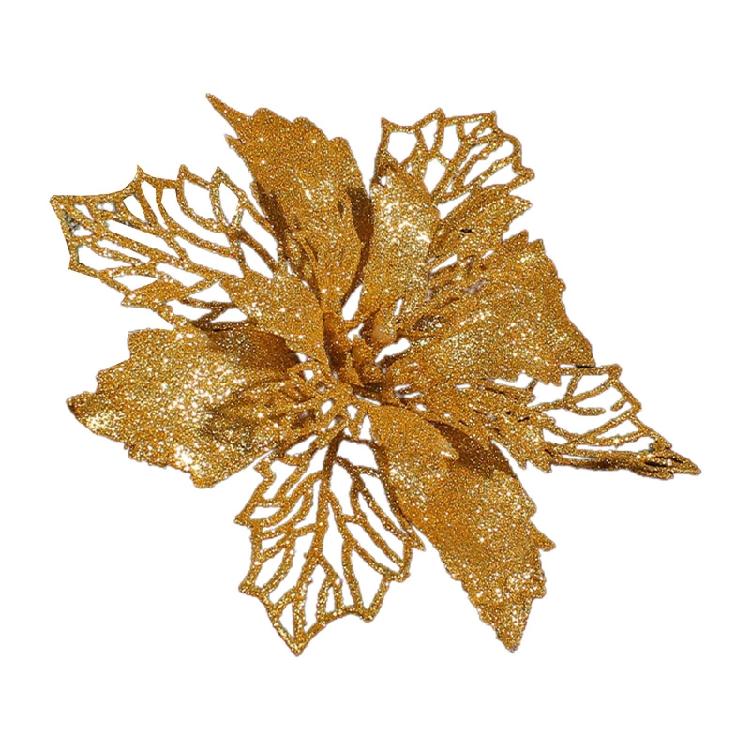 Artificial Glitter Christmas Flower Set of 6 Decorative Wreaths Wedding Party