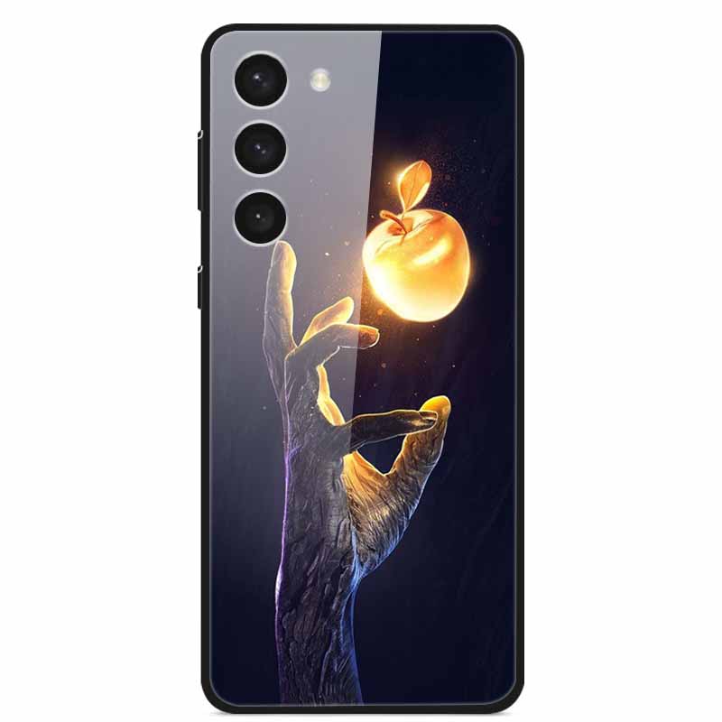 Tempered Glass Case For Samsung S23 Plus 5G Cover Galaxy S 23 Space Hard Back Coque For Samsung S23 Ultra S23+ Bumpers Funda Cat
