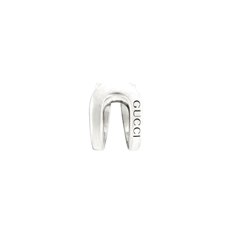 Gucci Wrap Style Horsebit Single Side Silver Earrings Women earrings 773042J84000728 F,Silver