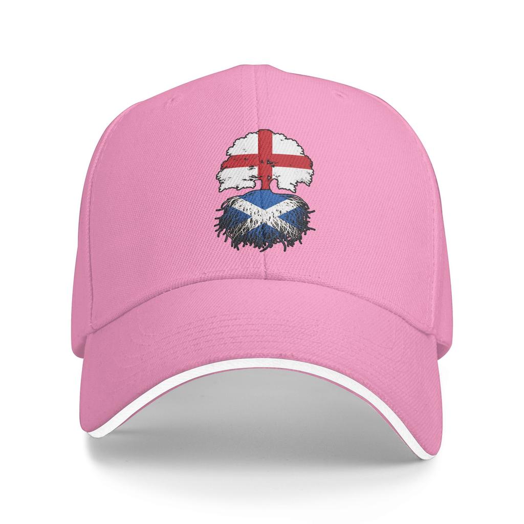 Scotland Scottish English England Tree Roots Flag Baseball Cap Men Adult Trucker Hat Summer Casual Running Hippie Snapback Cap