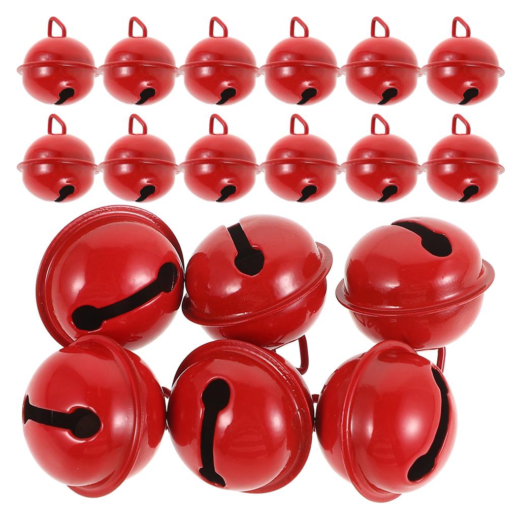 100pcs Small Decoration Diy Alloy Bells For Christmas Tree Craft Jewelry Making Holiday Home Decor Mini Bells Red