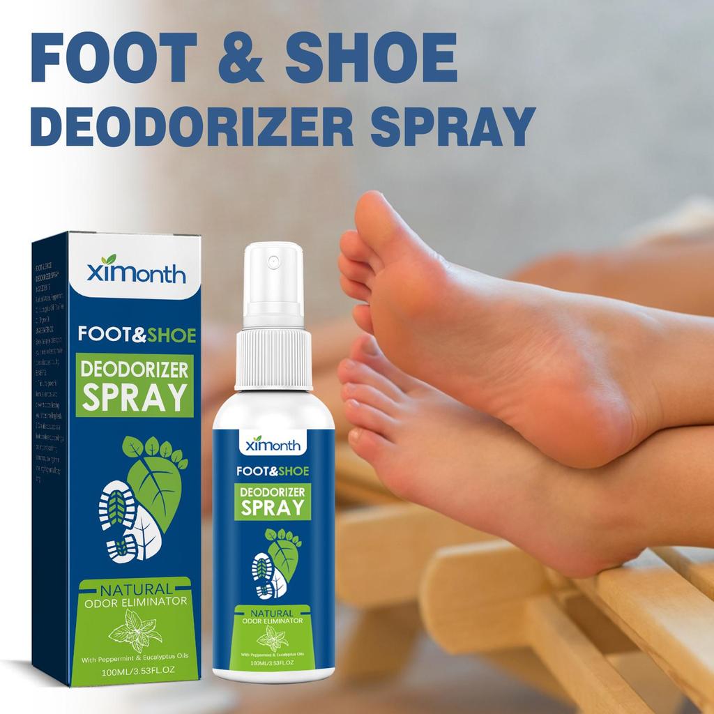 XIMONTH Foot Deodorizer Relieves Sweaty Feet and Stinky Feet Removes Odor, Stops Itching and Dries Feet Deodorizing Treatment Spray