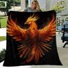 1pc Phoenix Printing Lightweight Flannel Blanket, Comfortable and Warm Blanket, for Camping Sofa Bed and Couch Office, in All Seasons