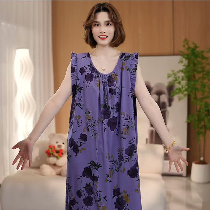 Women's Cotton Silk Camisole Pajama Dress - Summer, Loose Fit, Cute Japanese Style, Sexy and Thin, Perfect for Students