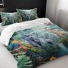 Jungle Dier Papegaai Olifant Giraffe Patroon Donzen Dekbedovertrek Set - Modieus Klassiek Populair Digitaal Gedrukt Beddengoed Set