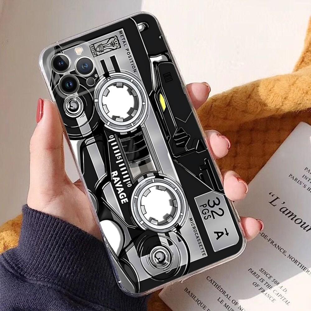 Retro Art Radio Tape Cassette Phone Case For IPhone 16 15 14 11 12 13 Mini Pro XS Max Cover 6 7 8 Plus X