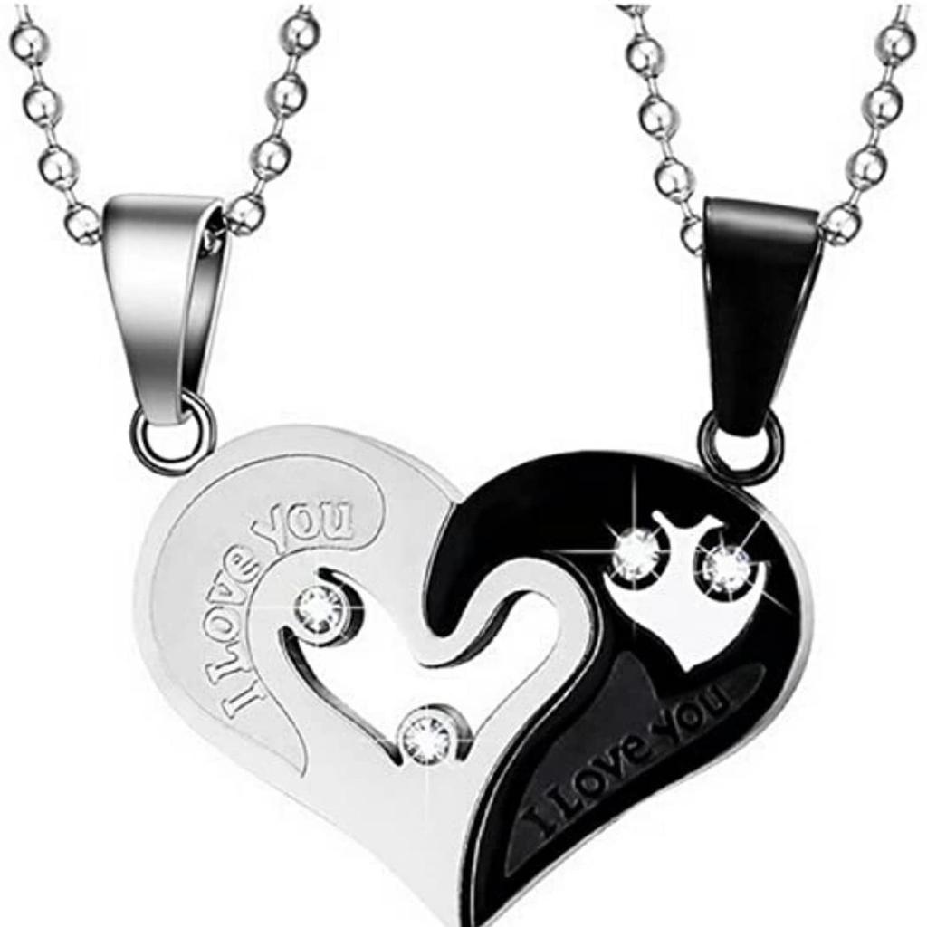 Couple Necklace Magnetic Clavicle Chain Projection Pendant Jewelry Gift