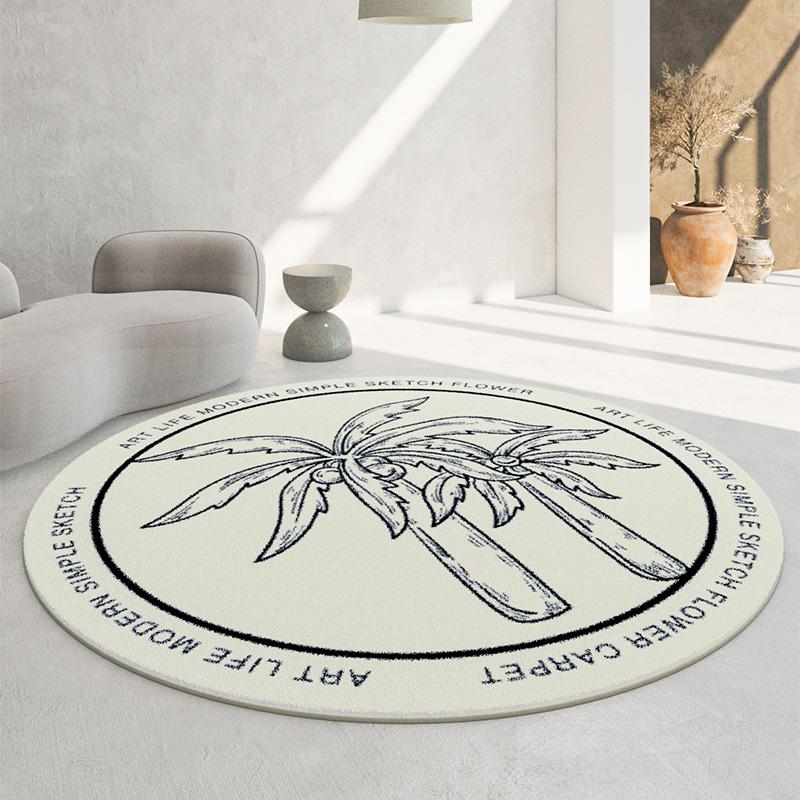Soft Round Imitation Cashmere Carpets Modern Decoration Living Room Sofas Rugs Simple Home Bedroom Carpet Large Area Lounge Rug