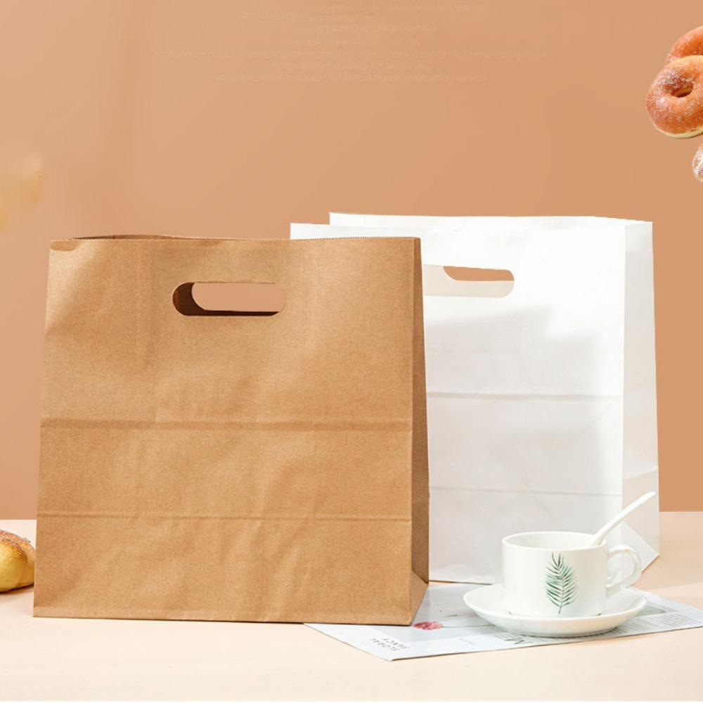 25pcs Kraft Paper Bags with Handles Tote Bag for Wedding Shower Gift Shopping Takeout Restaurants Gift Bags Treat Bags for Birthdays Parties Holidays