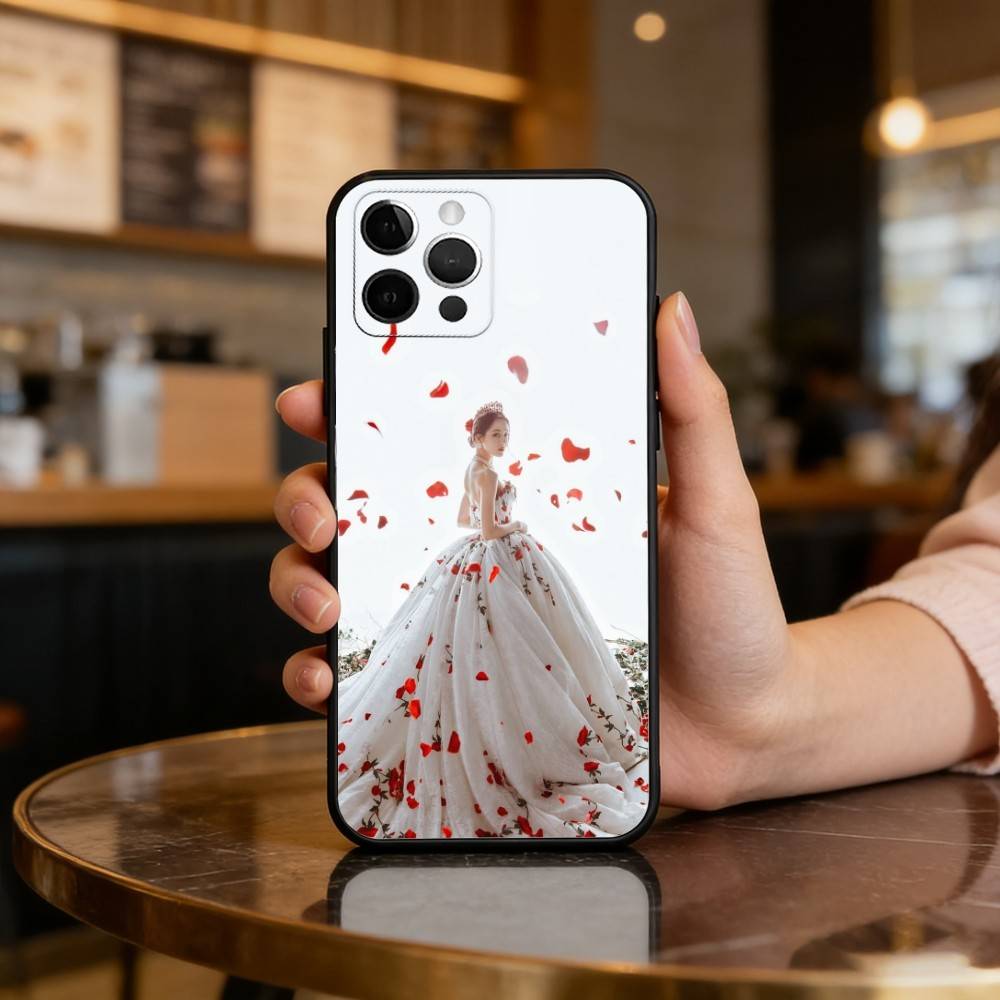 Chinese Actress D-Dilraba Soft Silicone Black Cover,Phone Case For iPhone 17,16,15,14,13,12,11 Plus,Pro Max,XS