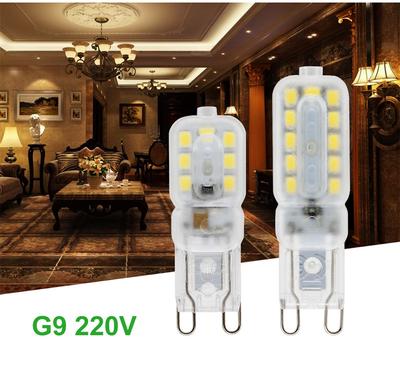 220V G9 LED kukuričná žiarovka Stmievateľná 3W/5W Energeticky úsporná pre krištáľovú lampu, chodníkovú lampu