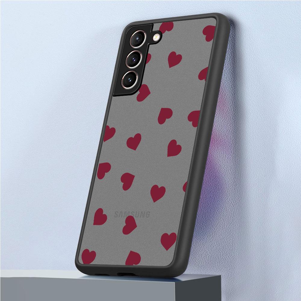 Blumen Mattes Case Für Samsung Galaxy S22 S20 S21 FE S10 S9 Plus S8 Capa Note 20 Ultra 10 Lite Handy Fundas