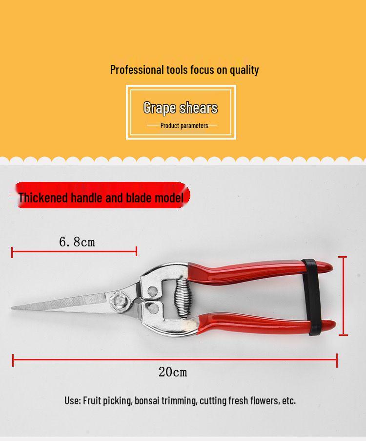 Gardening Shears Set: Pruning & Thinning Tools for Fruit, Vegetables, Sweet Potatoes, Grapes, and Apples; Includes Picking and Prickly Ash Shears.