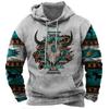 Cross border new casual trend hoodie hoodie retro 3D printed men's sportswear European and American streetwear