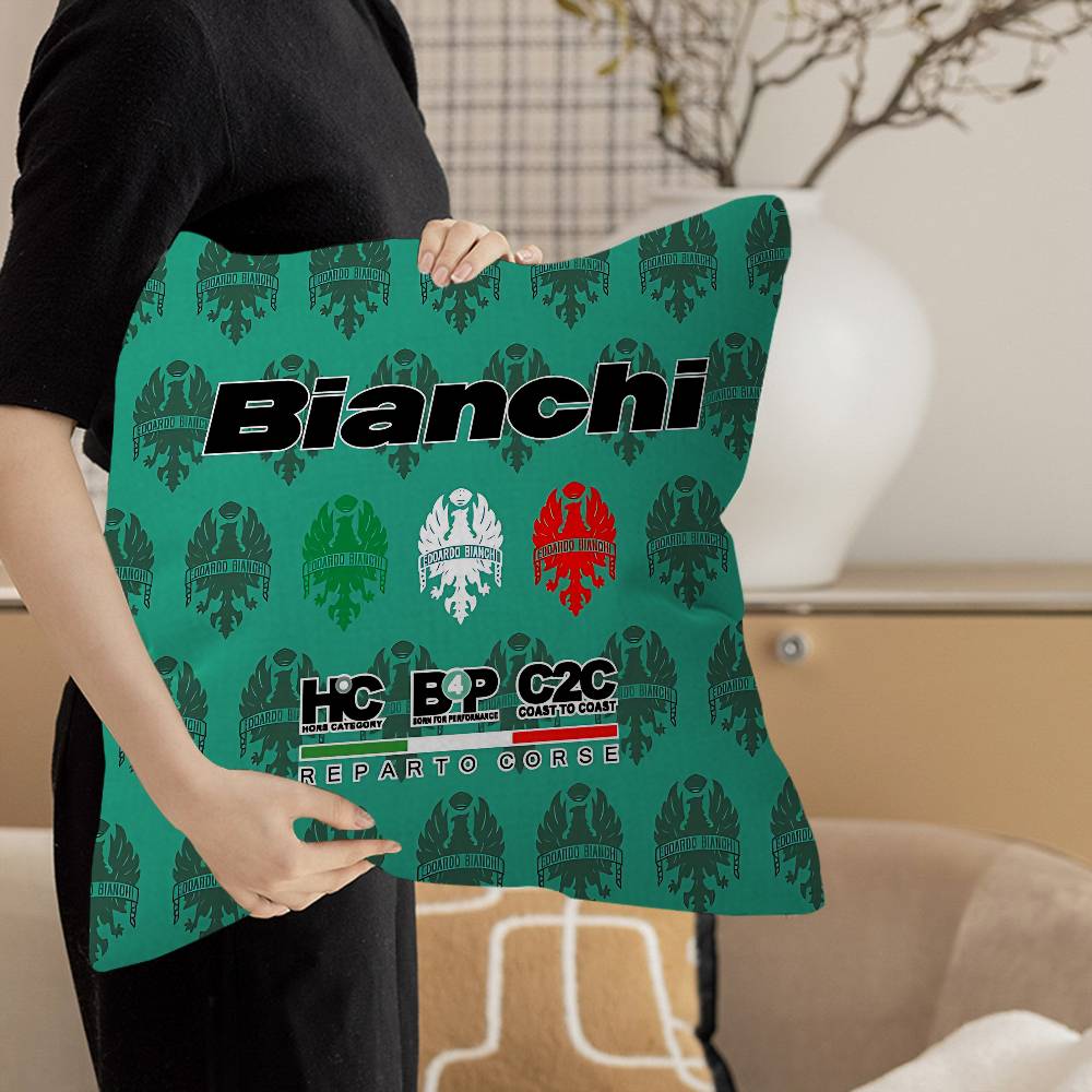 B-BianchiS Bike Logo Pillow Cover Sofa Cushion Cover Home Room Decoration Children Gift
