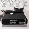 1 Ultra-tiefe Tasche Bettlaken, Schlafzimmer rein Schwarz Matt Bettlaken, Weiche und atmungsaktive Bettwäsche (Geeignet für 45-60 cm Matratzen)