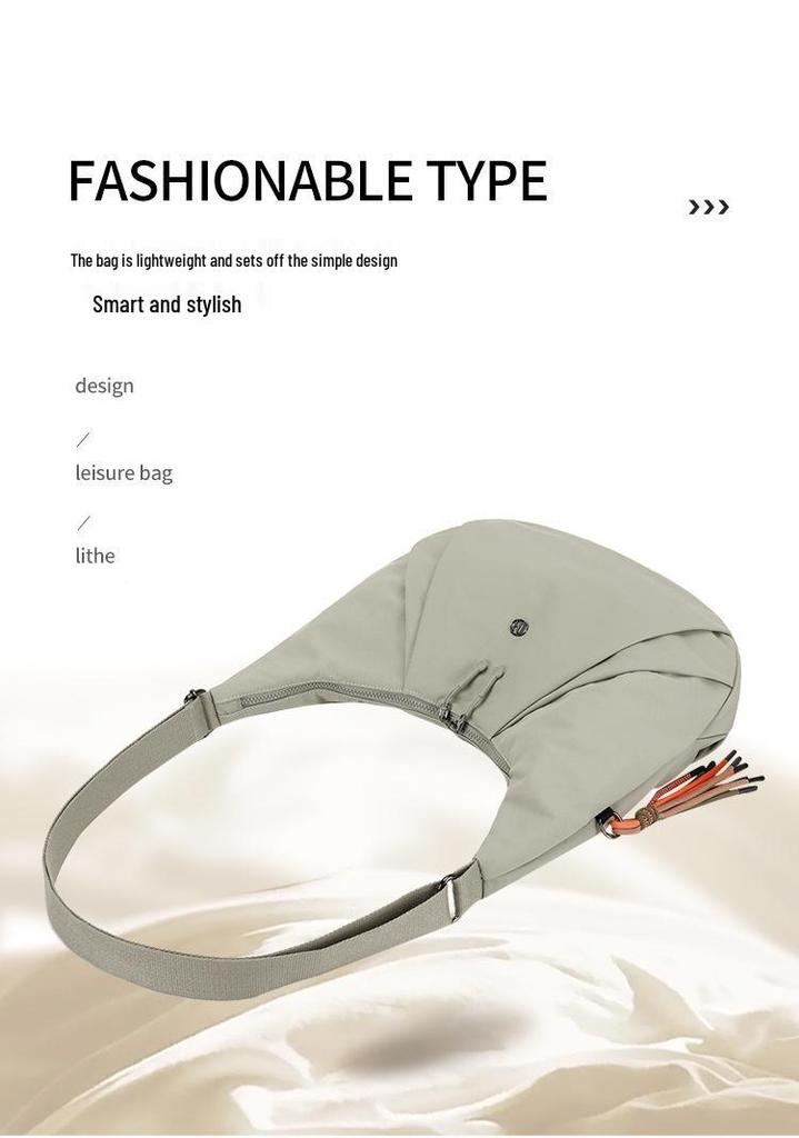 2026 Summer Women's Lightweight Nylon Crossbody Bag - Large Capacity, Simple, Casual, Commuting Style