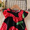 Children's Strawberry Dress: Summer Printed Sweet Princess Dress for Girls