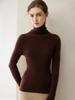 Women's Ribbed Slim Fit Cashmere Sweater - High-Neck, Versatile, 2026 Autumn/Winter Collection