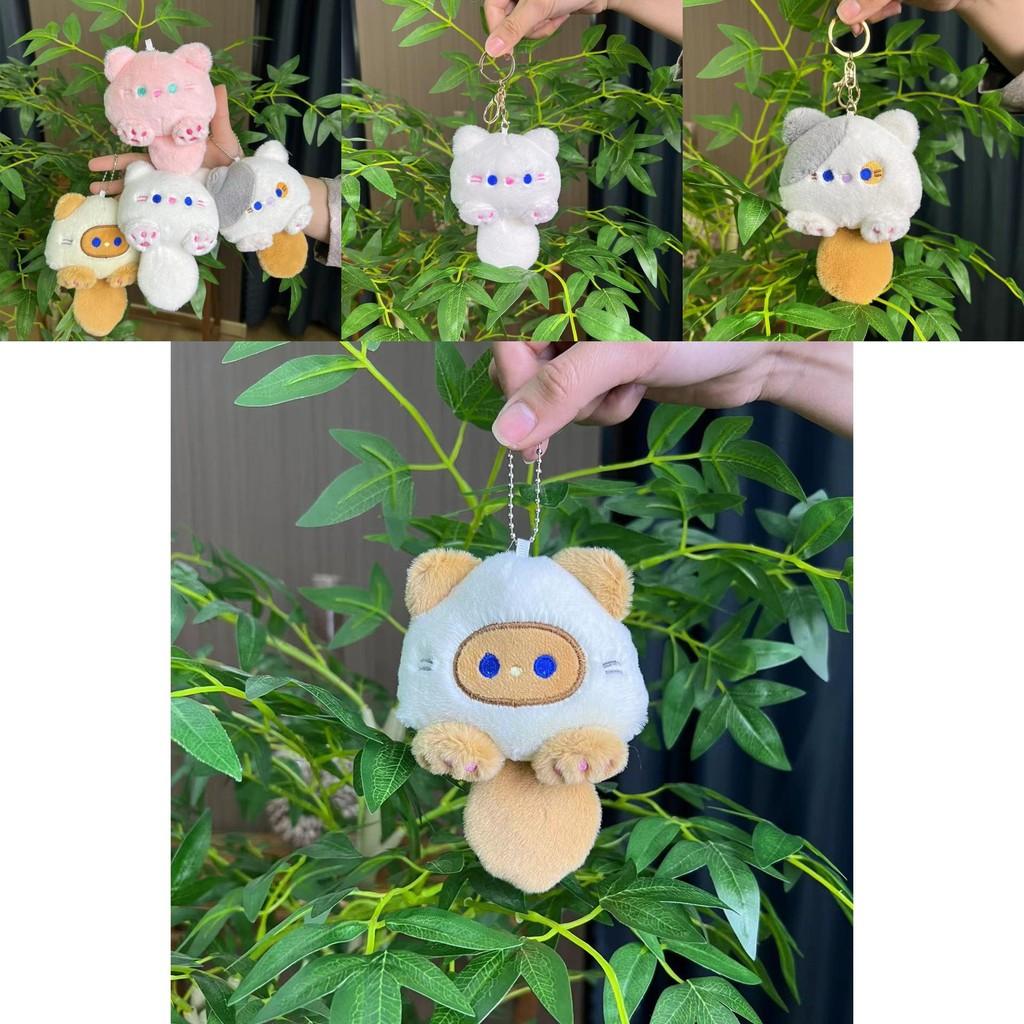 Adorable Plush Cat Doll With Squeaky Sound Perfect For Keychains And Bag Charms