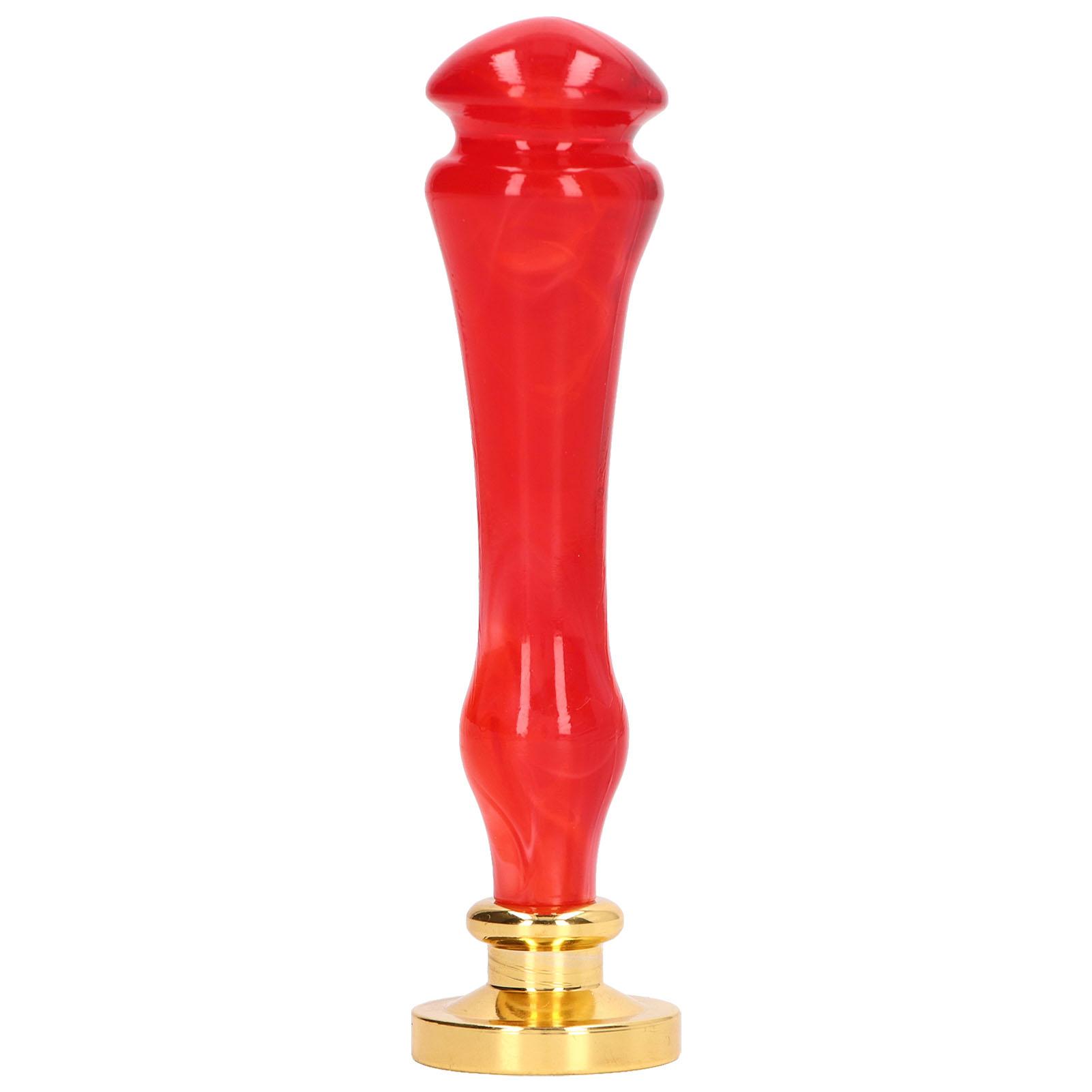 

Wax Stamp Kit Delicate Pattern Detachable 4 Vintage Stamp Heads Wax Stamp Kit with Resin Handle for Invitation