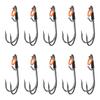 10pcs Classic Double Fishing Hooks Live Shrimp Bait Holder Fishing Hooks for Outdoor Fishing Enthusiasts