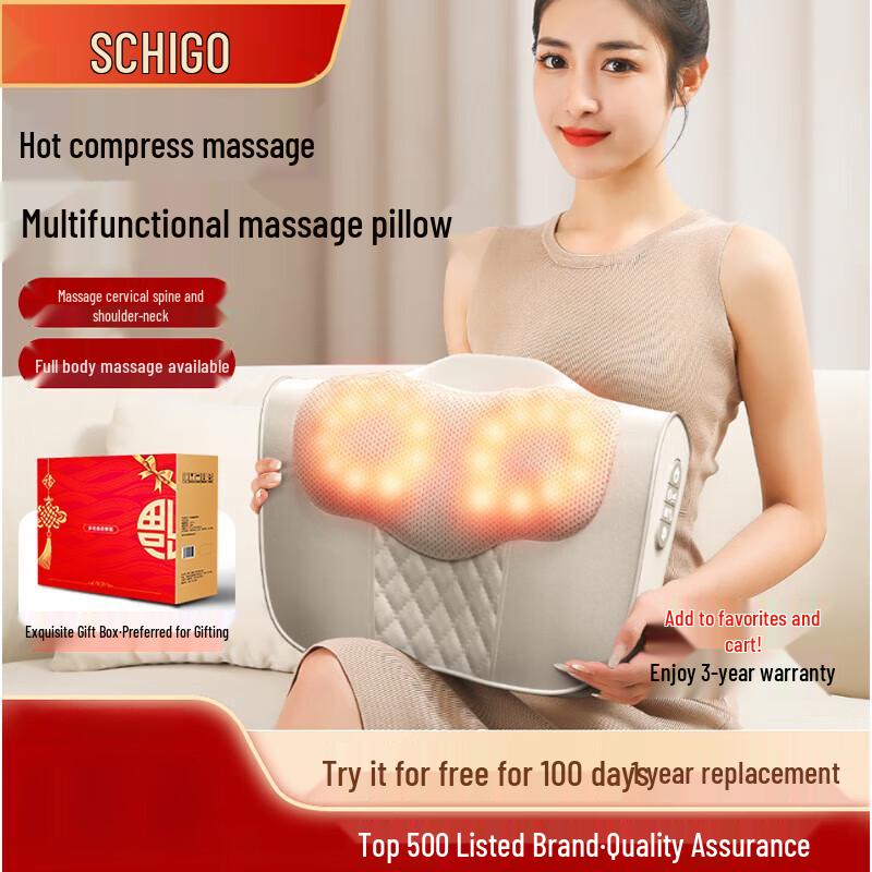 Zhigo Wireless Shiatsu Neck & Shoulder Massager with Heat