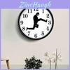 Black And White Silly Walk Hold Briefcase Pattern Wall Clock For Living Room Or Gift Giving