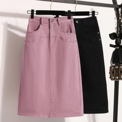 DIMANAF 2025 Übergröße Neue Frühling Elastische Baumwollröcke Damen A-Linie Mode Lockerer Rock Hohe Taille Vintage Maxi