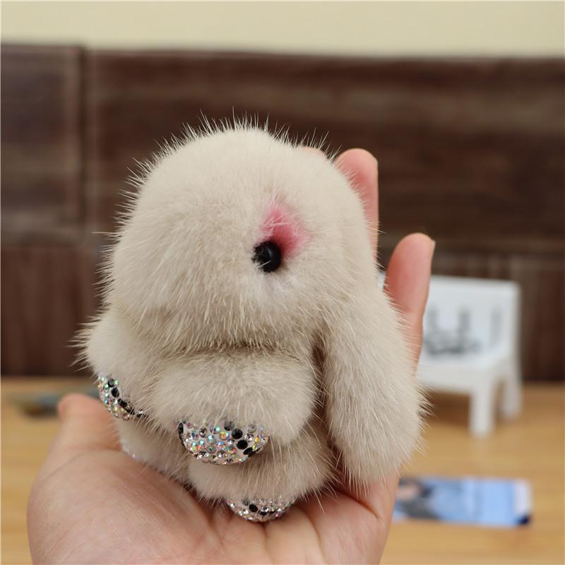 Mink Hair Bunny Mini Cute Fur Cute Rabbit Plush Jewelry Bag Keychain Pendant Mobile Phone Pendant