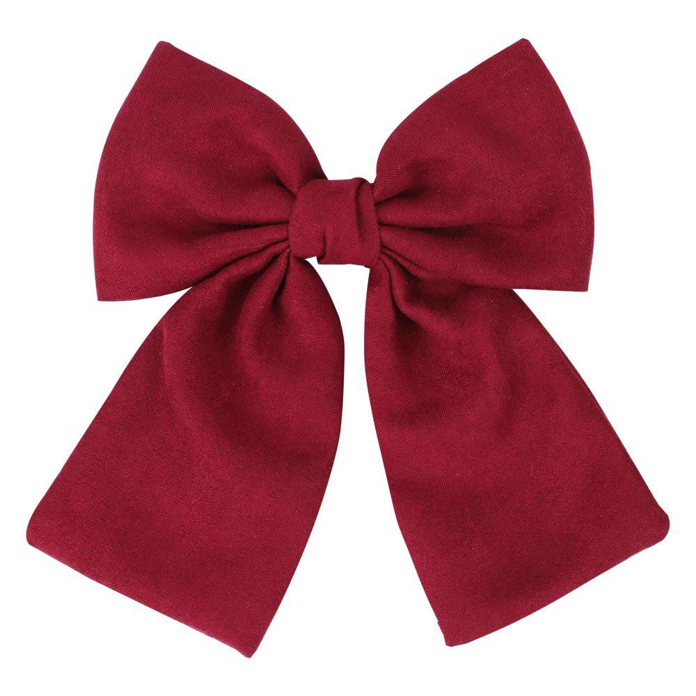 1 Piece Ins Style Fabric Large Bow Hair Clip,multicolor Retro Solid Color Top Clip,womens Back of The Head Hair Styling Headband