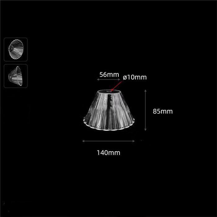 Clear 10mm Small Opening Acrylic Lamp Shade Replacement, 1cm Hole Plastic DIY Lampshade with Aluminum Lid Cover for Lighting