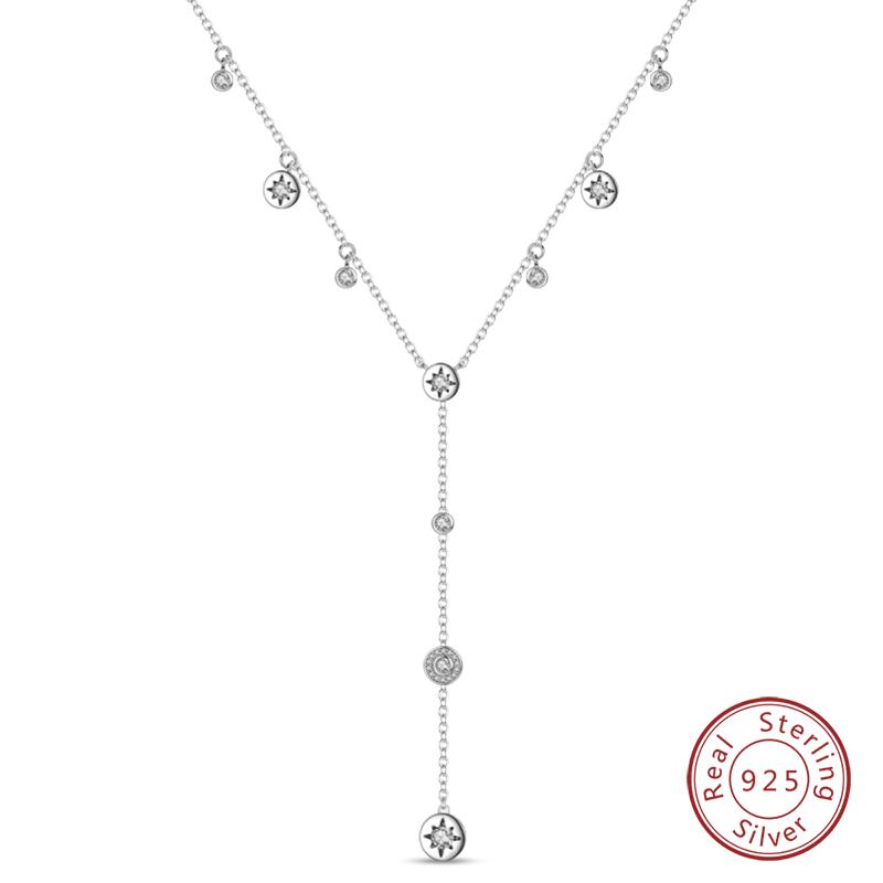 Necklace 925 Silver Cross Moonlight Guardian Dreamcatcher Necklace For Women Fashion Birthday Anniversary Jewelry Gifts