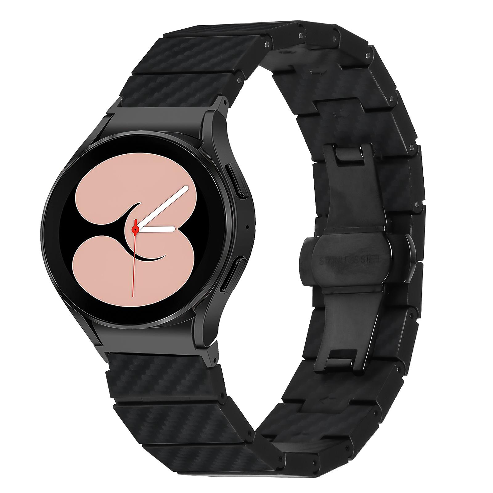 

Sport Strap for Samsung Galaxy Watch6/Watch6 Classic Carbon Fiber Texture Watch Band with Connector As shown A