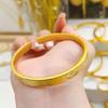 Shajin Jewelry Lotus Open Bangle: Women's Imitation Gold, Wedding Accessory, Solid Charm, Ancient Method Design.