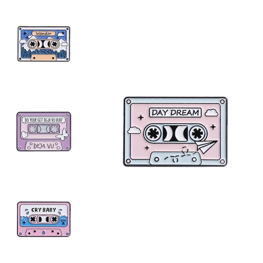 Character Charming Cartoon Alloy Brooch With Geometric Design For Personalized Fashion Accessories