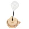 Interactive Cat Feeder Toy Wood   Base Reduce Depression Exercise Intelligence Cat Treat Dispenser Toy for Indoor Kitten