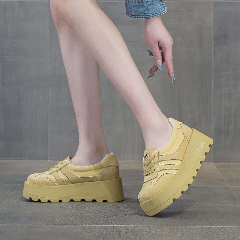 Thick-soled Small Muffin Shoes Spring and Autumn New Breathable Casual and Comfortable