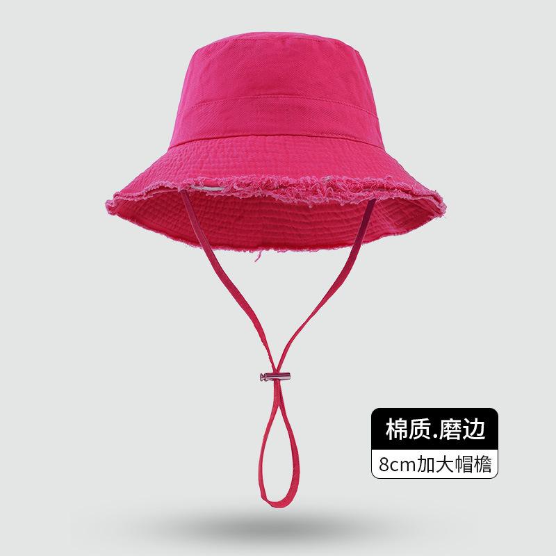 Foldable casual sunscreen cap pink dopamine sunshade basin hat women