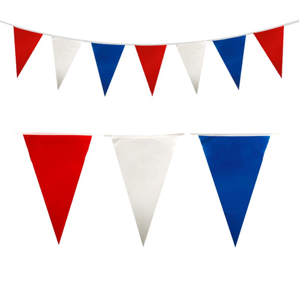 

Anniversary Decorations, 18m Long Street Flags, 50 Colorful Flags for Holiday Party