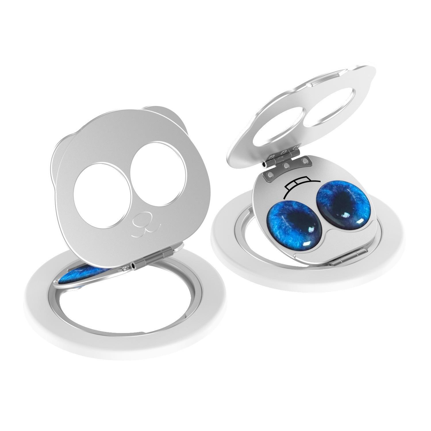 Magnetic Double-Fold Rotating Stand: Adjustable Desktop Phone Holder with Finger Ring.