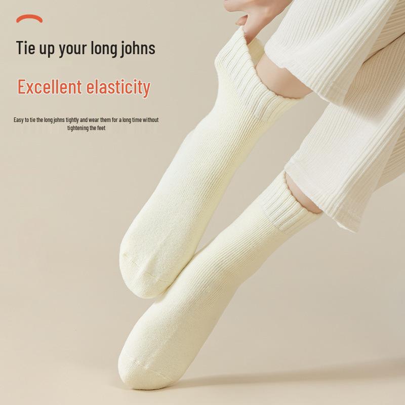 Women's Thick Fleece-Lined Mid-Calf Winter Socks - Imitation Cashmere for Warmth