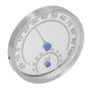 Rundes Thermometer Edelstahl Wasserdicht Hitzebeständig Thermometer Hygrometer für Außen Ohne Halterung