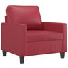 Armchair Burgundy 60 Cm Artificial Leather